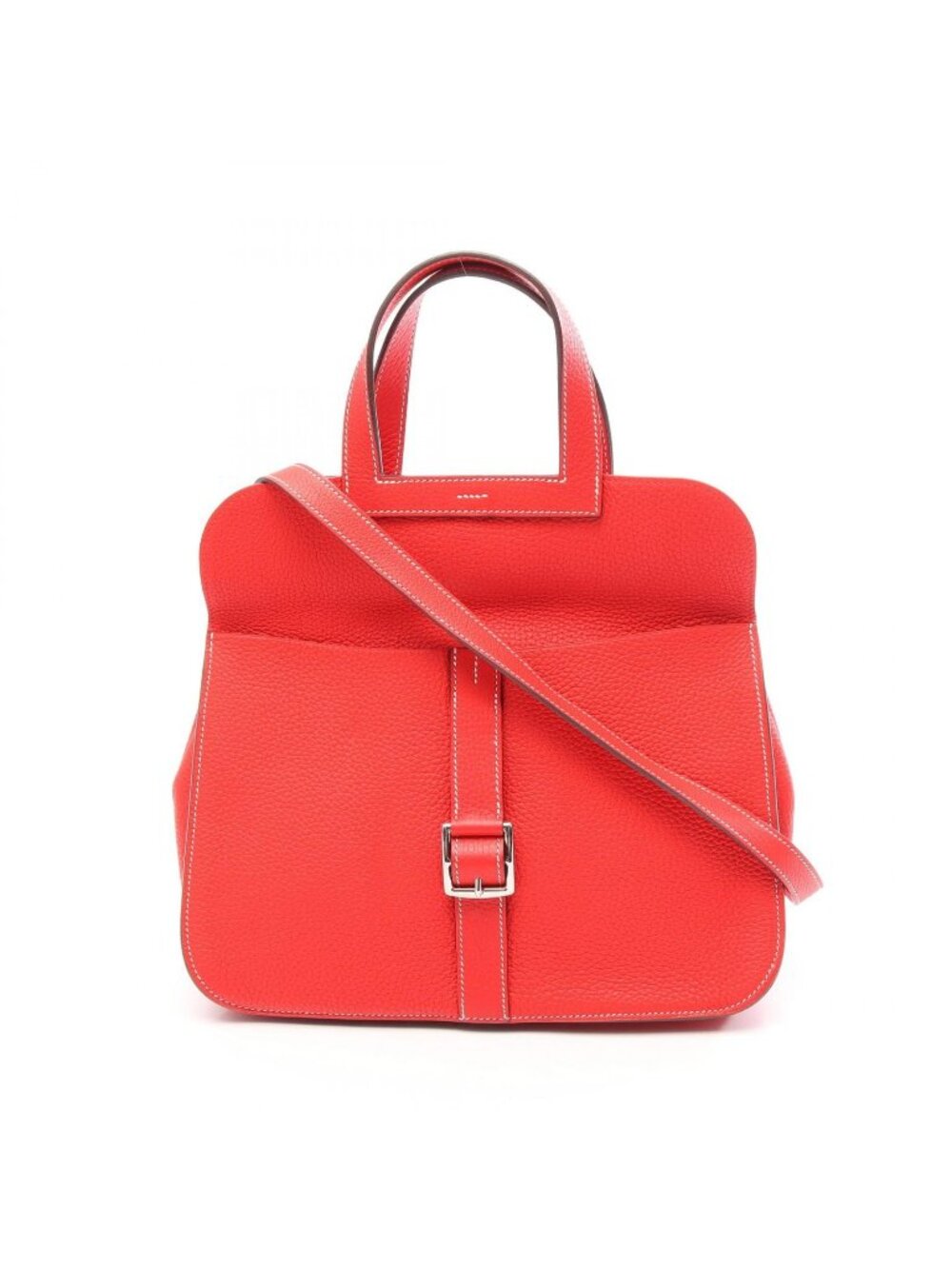 Hermes Halzan 31 2-Way Rouge Tomato Leather Shoulder Bag
